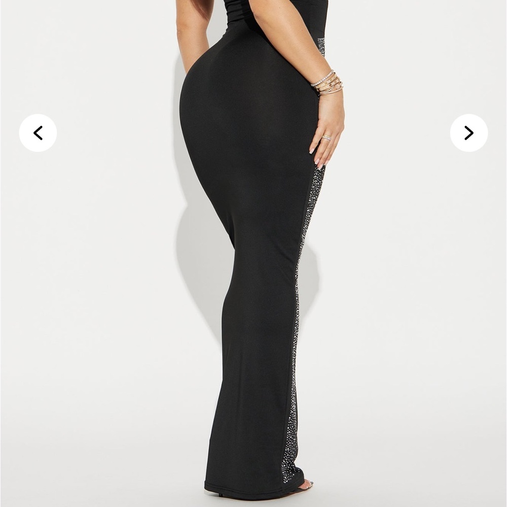 Black Rhinestone Maxi Dress - Picture 4 of 7